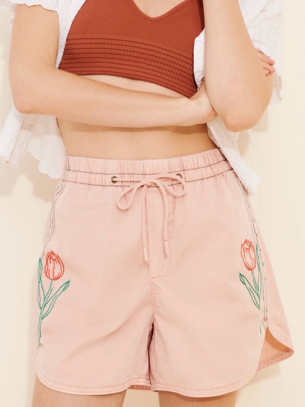 Pilcro Women’s Embroidered Woven Shorts